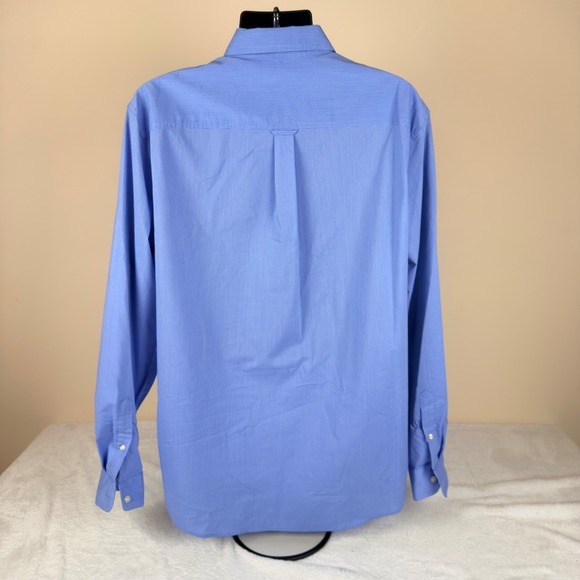 Chaps Mens XL Blue Multi Stretch Easy Care Long Sleeve Button Down Shirt New - Picture 3 of 7